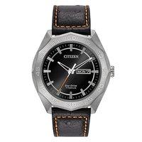 Citizen Gents Super Titanium 44mm Black Leather Strap Watch