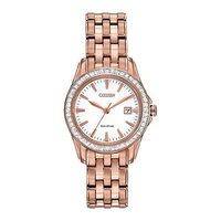Citizen Ladies Silhouette Rose Gold Plate Eco-Drive Watch
