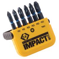 CK Tools T4511 Blue Steel Impact Screwdriver Bit - PZ Set of 6