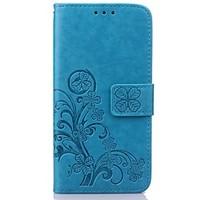 Clover Leather Pattern High Quality PU Leather Wallet Case with Hand Line for Samsung S7~S3