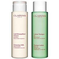 Clarins Cleansing Duo : Cleansing Milk 200ml + Toning Lotion 200ml (combination/oily Skin)