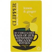 clipper organic lemon ginger 20bag