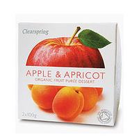 clearspring fruit puree apple apricot 2 x 100g