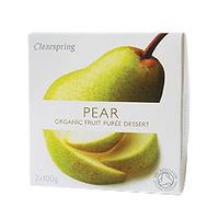 clearspring fruit puree pearbanana 2 x 100g