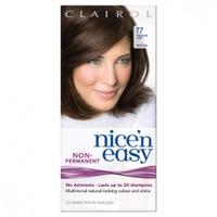 Clairol Nice n Easy Non-Permanent Hair Colour (Lasts Up To 24 Washes) Medium Ash Brown 77