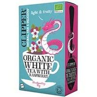 clipper organic white tea with raspberry 26 bags