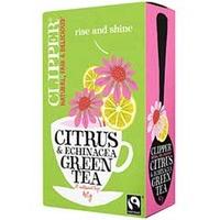 clipper fairtrade green tea echincea 20 bags