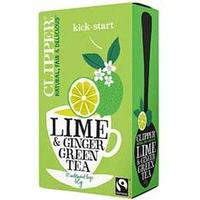 clipper lime ginger green tea 20 bags