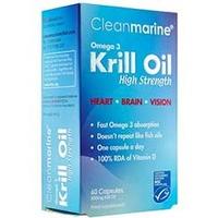 Cleanmarine Krill Oil plus Vitamin D 60 x 500mg Softgels
