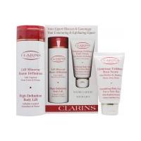 Clarins Gift Set 200ml High Definition Body Lift Cellulite Control Cream + 75ml Body Scrub