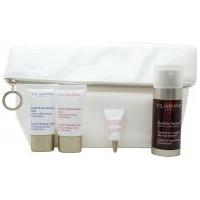 Clarins Skincare Gift Set 30ml Double Serum + 15ml Extra-Firming Day Cream + 15ml Extra-Firming Night Cream + 3ml Extra-Firming Eye Serum + Pouch