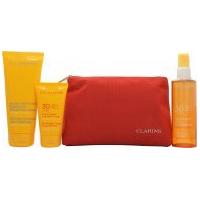 clarins sun protection essentials gift set 75ml sun wrinkle control cr ...
