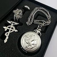 Clock/Watch Inspired by Fullmetal Alchemist Edward Elric Anime Cosplay Accessories Necklace / Clock/Watch / Ring Silver Male / Female