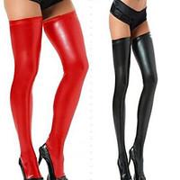 Close-fitting PU Leather Stockin...