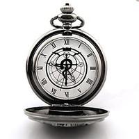 Clock/Watch Inspired by Fullmetal Alchemist Edward Elric Anime Cosplay Accessories Clock/Watch Silver Alloy Male