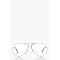 Clear Lense Aviator Glasses - clear