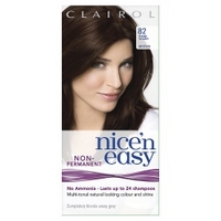 clairol nice n easy non permanent hair colour dark warm brown 82