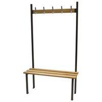 classic solo bench 1000 x 390mm 5 hooks 2 uprights black