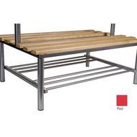 CLUB DUO CLOAKROOM BENCH RED 2500MM WIDE X 800 DEEP