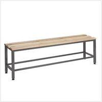 CLOAKROOM BENCH FREESTANDING SINGLE, WITH FOOT RAIL