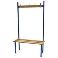 CLASSIC SOLO BENCH 1000 X 390MM 5 HOOKS - 2 UPRIGHTS - BLUE