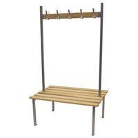 classic duo bench 1000 x 745mm 10 hooks 2 uprights silver