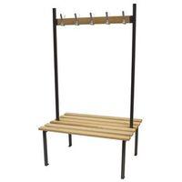 classic duo bench 1000 x 745mm 10 hooks 2 uprights black