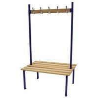 classic duo bench 1000 x 745mm 10 hooks 2 uprights blue