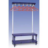 CLOAKROOM UNIT WITH HANGERS - BLUE 12 HANGERS - LENGTH 2000MM