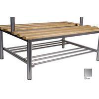 CLUB DUO CLOAKROOM BENCH SILVER 1000MM WIDE X 800 DEEP