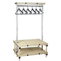 cloakroom unit with hangers cream 10 hangers length 1000mm