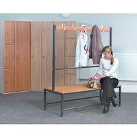 cloakroom island unit double sided 10 hooks foot rail