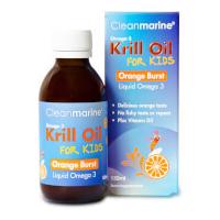cleanmarine krill oil for kids orange burst liquid omega 3 150ml