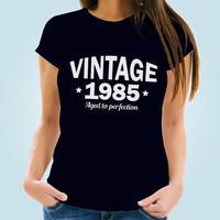 classic vintage year personalised womens t shirt