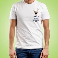 Classic Stag Emblem Personalised T-Shirt