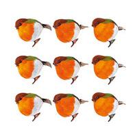 clip on decorative robins buy 2 sets and get 1 free red