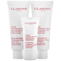 Clarins Gifts and Sets Hand Cream 2 x 100ml and Foot Cream 30ml