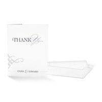 Classic Script Thank You Card With Fold