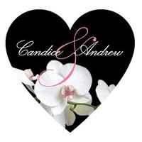 Classic Orchid Heart Sticker