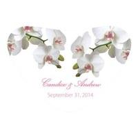Classic Orchid Heart Container Sticker