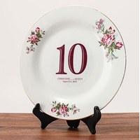 Classic Table Number Diecut Clear PVC Sticker