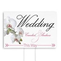 Classic Orchid Wedding Directional Sign