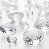 Clear Diamante Table Gems 100g Mixed Size Value Pack - Clear