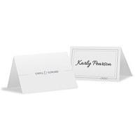 classic script place card with fold