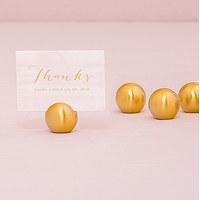 Classic Round Place Card Holder - Gold