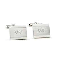 Classic Edward Cuff Links Rhodium Plated