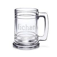 clear glass maritime beer mug