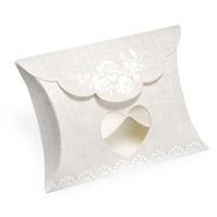 Club Green Rose Hessian Pillow With Heart Window
