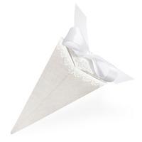 Club Green Rose Hessian Cone Favour Boxes