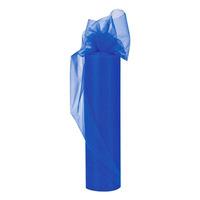 club green organza 25m snow sheer roll royal blue